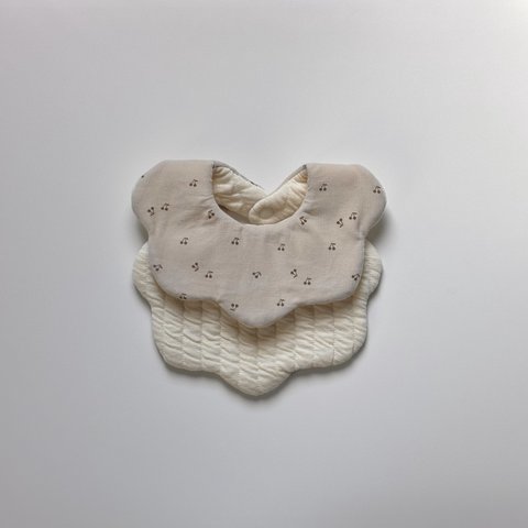 【即納】mini cherry bib ［ivory］