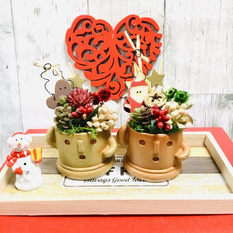 新発売✨クリスマスはにわペアーポット🎄💕