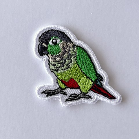 ウロコインコ【ノーマル】刺繍ワッペン(アイロン接着)