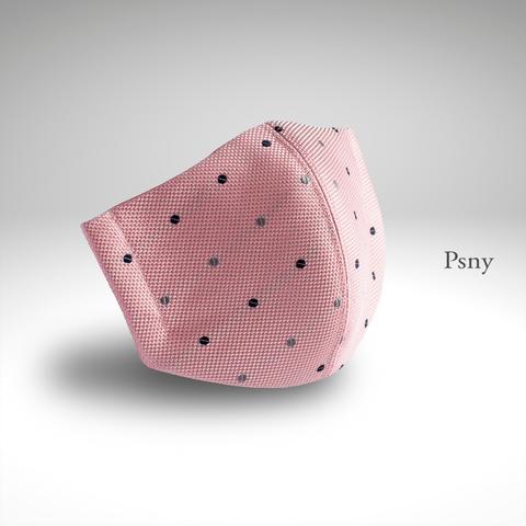 PSNY ゼン・シルク★ピンク・ドットの花粉フィルター入りマスク 両面シルク ZZ09