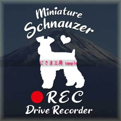 わんちゃんのかわいいドラレコステッカー　『DRIVE　RECORDER』