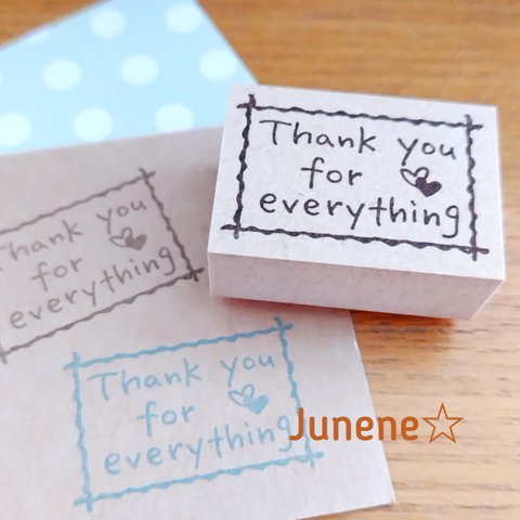 Thank you for everythingはんこ(針金風)