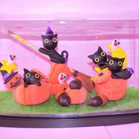 にぎやか黒猫ハロウィン★送料無料★