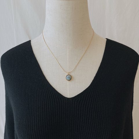 [b]Gold chain × Labradorite necklace