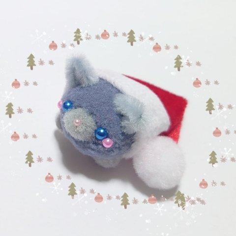 ✨🎄ﾎﾟﾝﾎﾟﾝXmas🎅✨サンタ帽inキャット(ロシアンブルー)🐱★pon pon Friends★