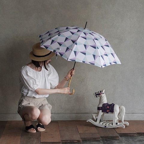 竹の傘 kaleido 晴雨兼用 長傘 ALCEDO 161006 日傘 雨傘