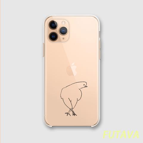 ＊足バッテンドリ＊スマホケース 透明 機種選べます トリ 鳥 ハト 鳩 インコ クリア iPhone シンプル