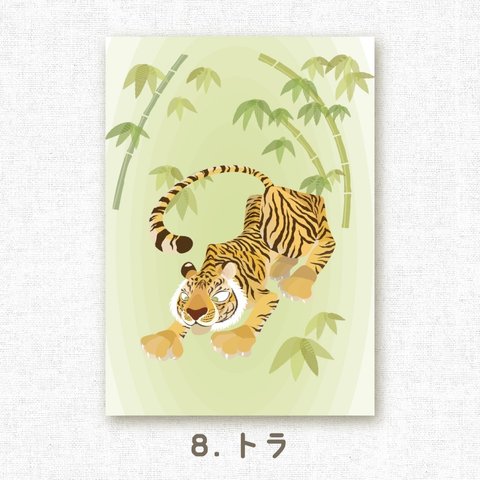 [選べるポストカード] No.8 トラ