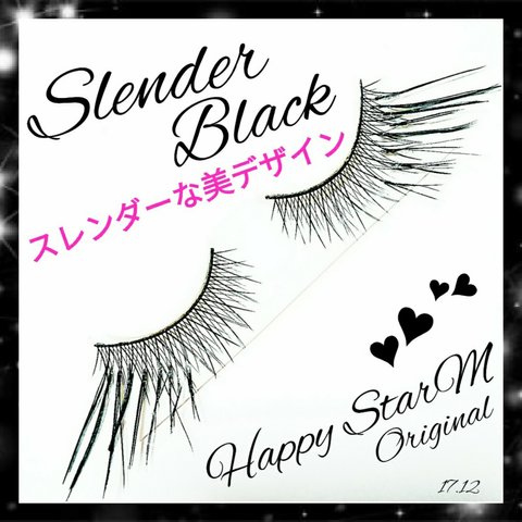 ❤★Slender Black★partyまつげ スレンダー ブラック★送無料●即買不可