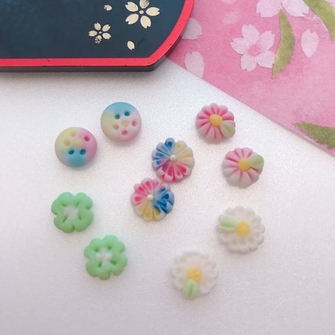 小さな 和菓子  セット 練り切り 花 パーツ　17