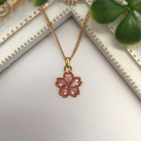 桜の花 ネックレス
