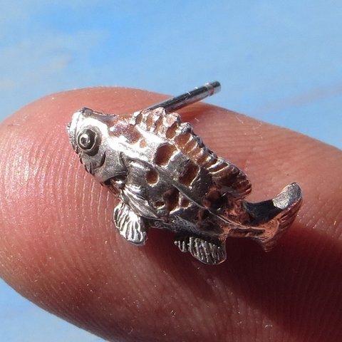 お魚シルバー　めばるピアス　片耳