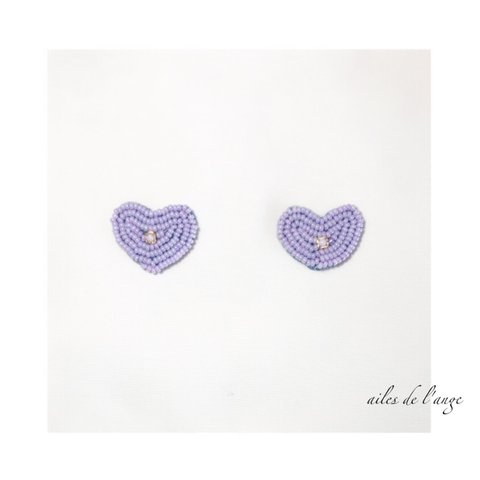 nf.824 - beads heart《pu》earring