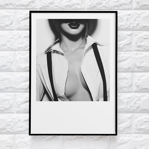 【0311】アートポスター　Modern Woman  Black white Photography　モノトーン　海外インテリア　北欧