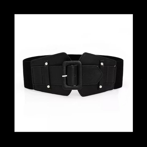 再販【high-waist@bucklebelt コルセット ベルト 。】ゴムベルト ウエストマーク アンティーク シルバー ブラック 黒 ゴシック パンク ロック  病みかわいい  