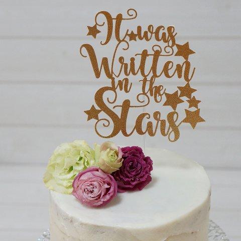 "It was Written in the Stars" ケーキトッパー