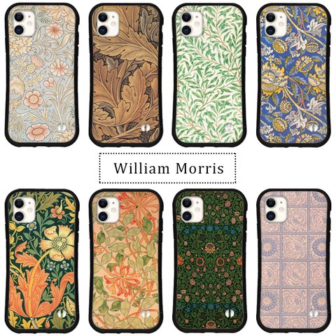 ウィリアムモリス iPhoneケース iPhone15 14 13 12 pro mini SE iface 型 スマホケース グリップケース アイフォン カバー 送料無料
