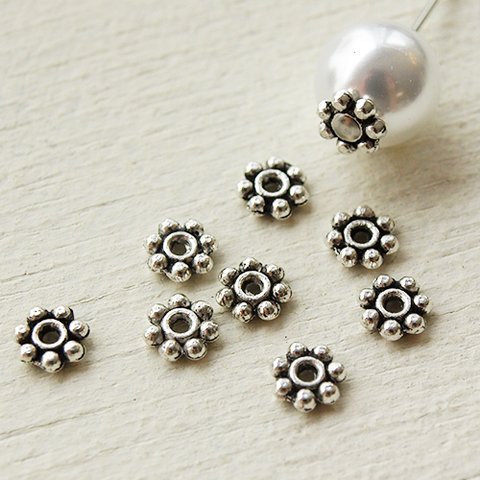 [100個]スペーサー・ポンデ・直径5mm×厚さ1mm（メタル）mc590 