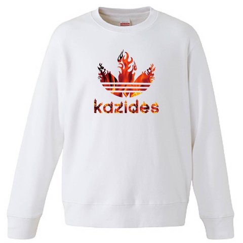【送料無料】【新品】kazides カジデス トレーナー スウェット パロディ おもしろ 白 メンズ  プレゼント