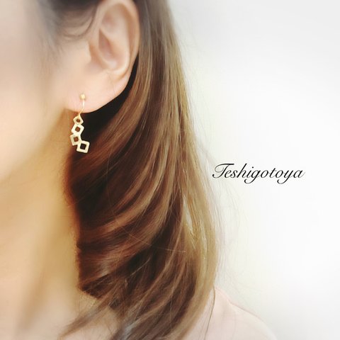 square×square pierce/earring