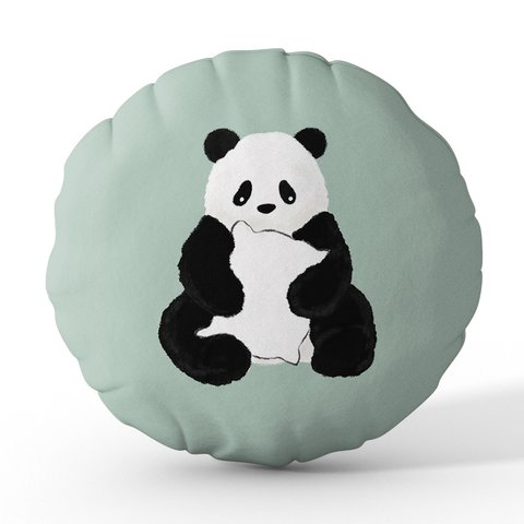 Panda パンダ 抱き枕 ブルー パンダ柄 枕 かわいい 中国のパンダ丸枕 ソファ クッション ヘッドレスト