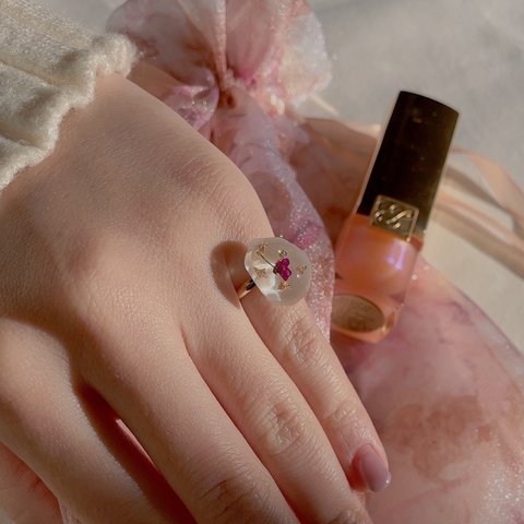 小花のピンキーリング Flower Pinky Ring