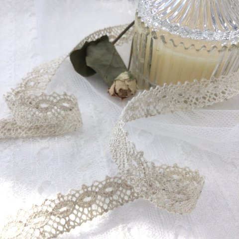 ５m巻＊リネンコットンのなちゅらるレース*   Linen cotton lace