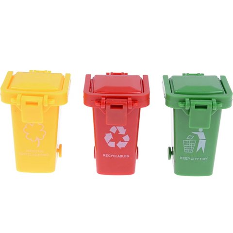 3色1セット ダストボックス ゴミ箱 ゴミステーション ミニチュア カスタム ドール用品 ドールハウス