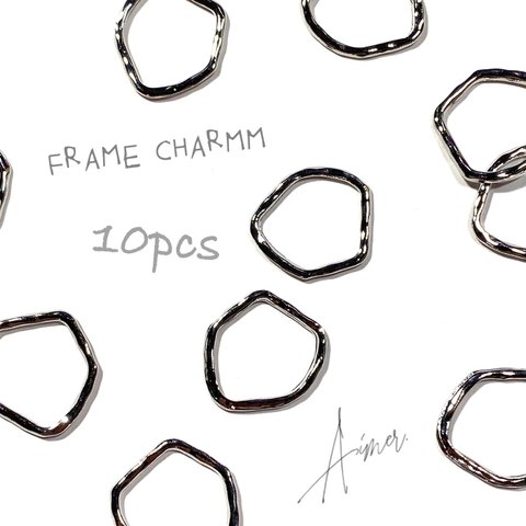 【10個】〇FRAMECHARMM【rhodium】