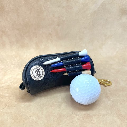 【セミオーダー】ゴルフボールケース 本革 多機能 選べる15色