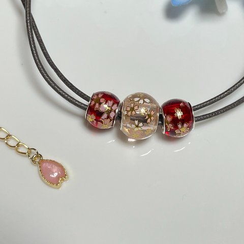 【再販】桜の可愛い春のネックレス