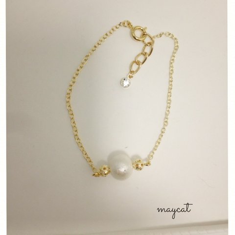 cotton Perl…＊ブレスレットorネックレス