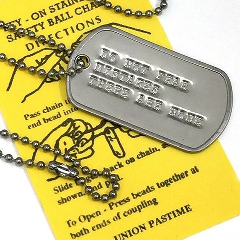 名言 DOGTAG 失敗を恐れるな.失敗なんてないんだ DP-024 USA 新品