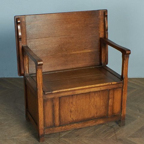 [送料無料][78229]モンクスベンチ 英国 アンティーク オーク 木製 テーブル ベンチ コファー サイドボード 収納 教会 木彫刻 長椅子 クラシック