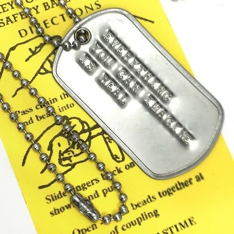 名言 DOGTAG 想像できることはすべて現実なのだ DP-046 USA 新品