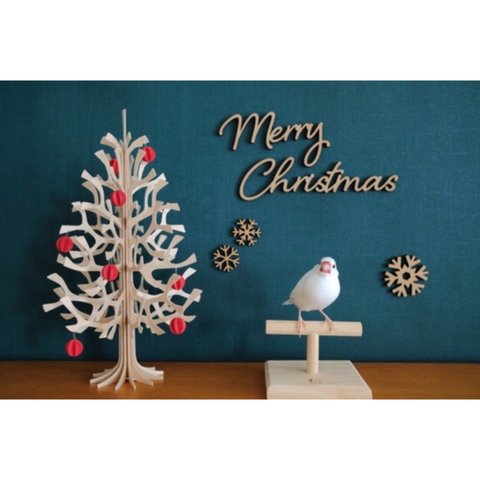 【4種の字体より選べる】木製レターバナー メリークリスマス Merry Christmas文字