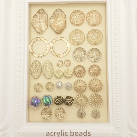 【限定2set】acrylic beads mix 34peace【E-068】