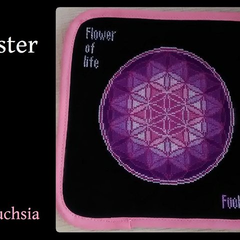 Flower of life コースター　～Fuchsia～