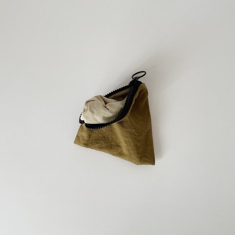 "Olive×Hinoki"ipoitto10深型天然色素染NYLON POUCH