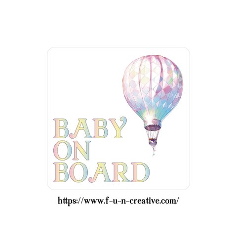 全10色 ステッカー ジャーニーシリーズ レインボー BABY ON BOARD