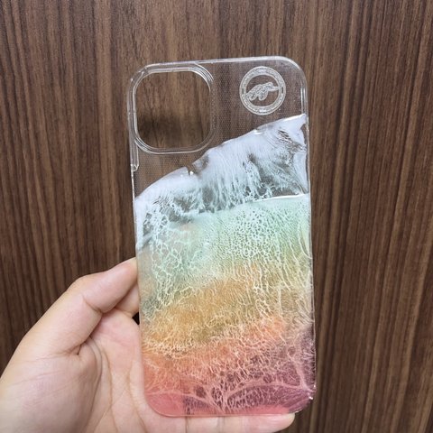 iPhone13ケース　サンセットオーシャン