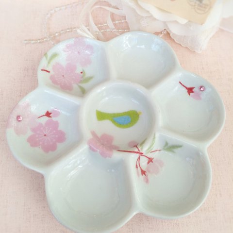 SALE♡桜の花型アクセサリートレイ