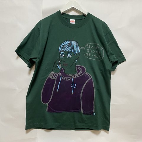 手描きアートtシャツ「待ち合わせ」