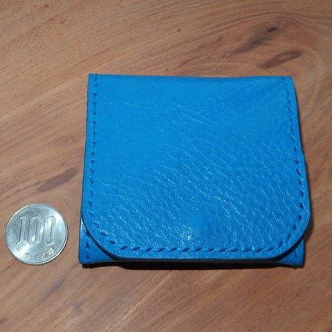 イタリアンレザー　ＢＯＸ型コインケース　Ｓサイズ　ブルー