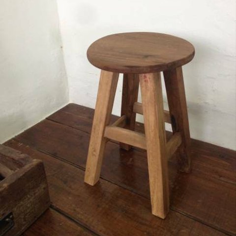 数量限定　BB-C　ベンチ　ラフな作りが魅力の屋台の椅子　スツール　木製 椅子　ウッドチェアー フラワースタンド
