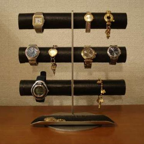 ハロウィンプレゼントに！12本掛けブラック腕時計スタンド　12522　aki-studio