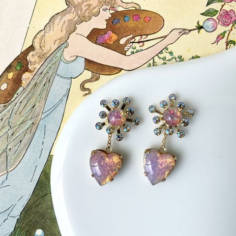 love fire opal pierce / earring