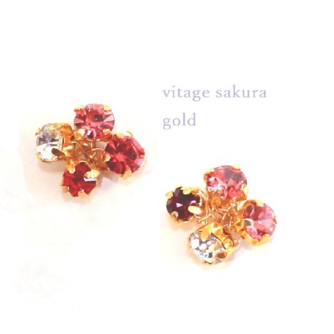 vintage flower earrings vol,1 桜