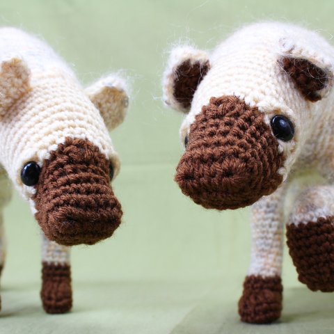 ブチハイエナのあみぐるみ 編み図 / Hyena amigurumi pattern