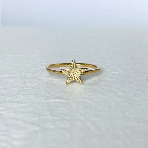 凛と輝く1つ星リング【star ring(gd)】